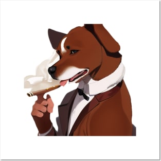 Dog Smoking Meme Sticker Posters and Art